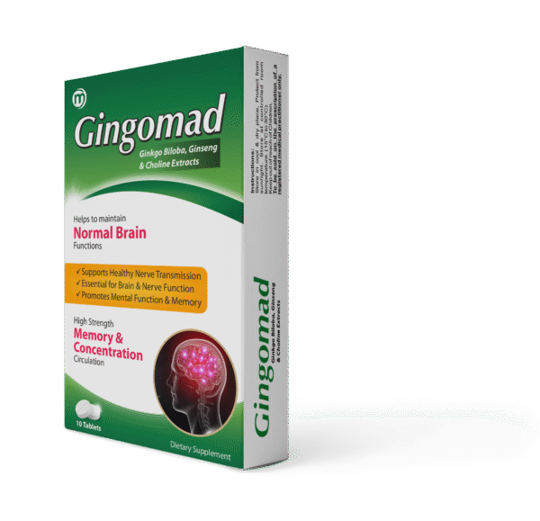 Gingomad (Ginko Biloba, Ginseng & Choline Extracts)
