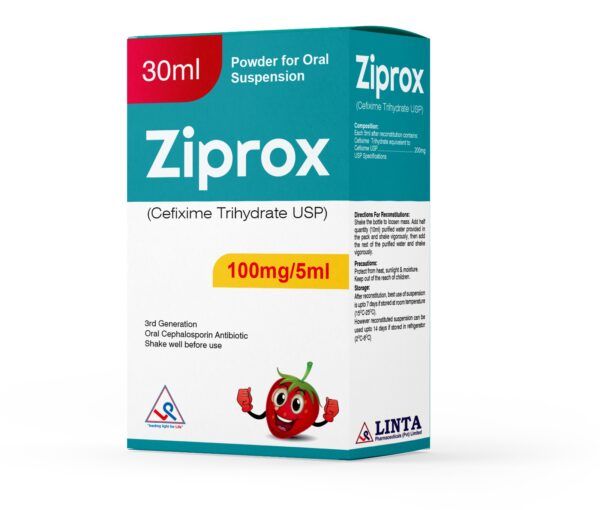 Ziprox (Cefixime Trihydrate USP) 100mg/5ml